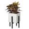 Vintiquewise Indoor and Outdoor White Iron Planting Box with Black Wooden Frame, Large Planter QI004170.L - alternate 1